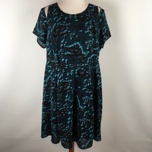 Torrid Womens Dress Zip Back Cut Out Shoulder